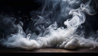 smoke on black background
