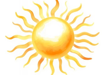 Naklejka premium Bright Sun illustration