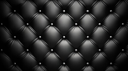 Black leather upholstery design with buttons showcasing texture and elegance in modern interior aesthetics