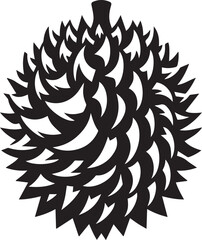 Beautiful Black Durian Vector Silhouette Art This Is An Editable And Printable Vector Eps File
