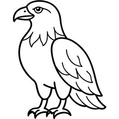Clean & Sharp Eagle Line Art