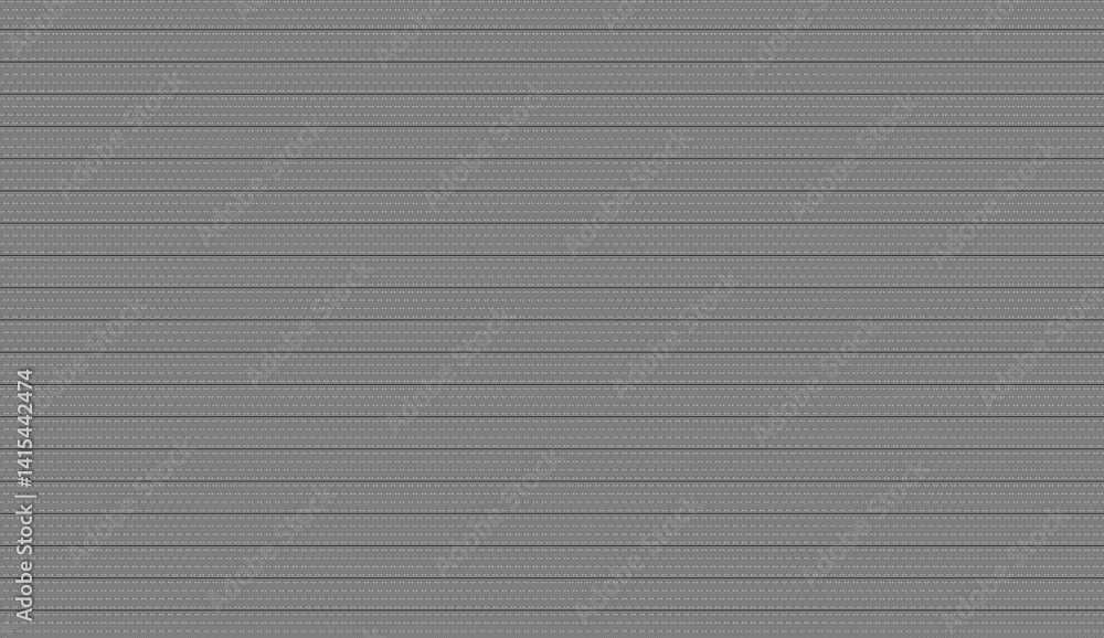 Poster gray background with small geometric shapes forming an abstract pattern of horizontal lines, ideal f