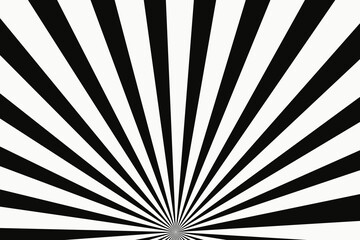 Obraz premium Black And White Sunburst Background