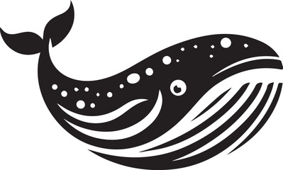 Whale silhouette vector illustration and animal silhouette set
