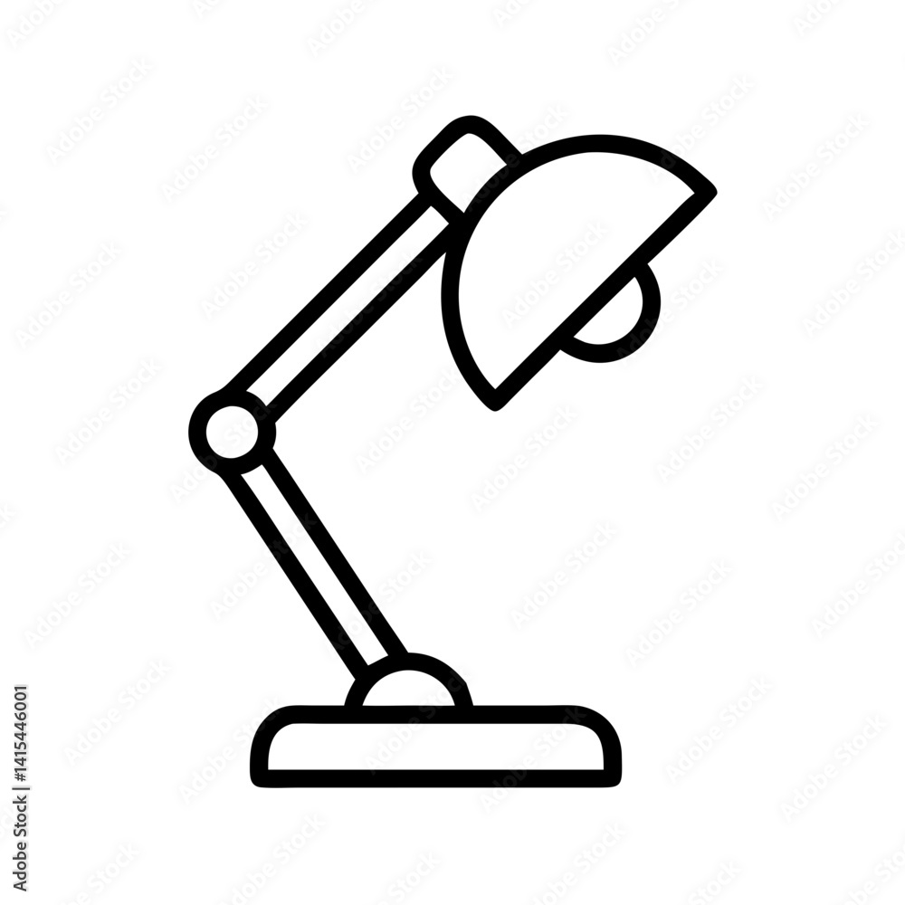 Poster find adjustable desk lamp vector illustration for office study table reading lighting design element
