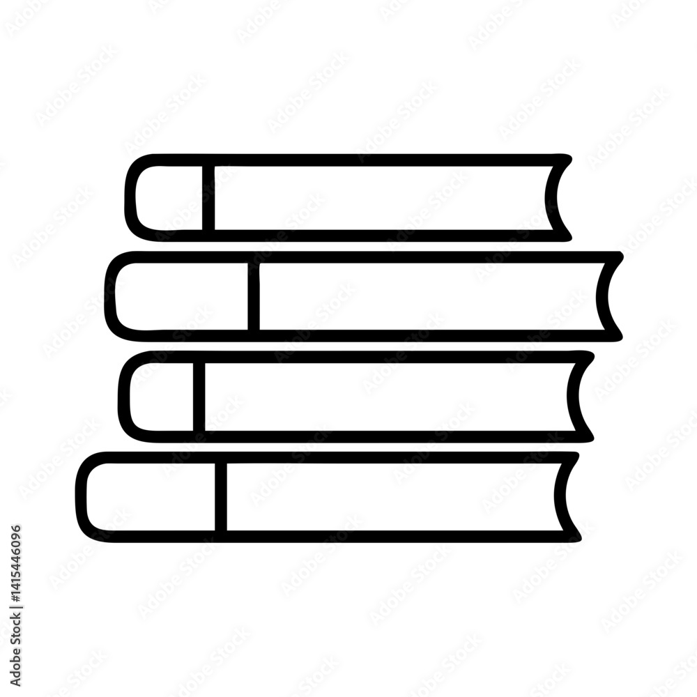 Aufkleber stack of books vector illustration for education reading library and learning resources design 90 ch