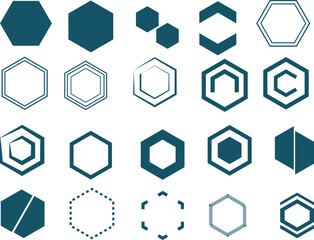 Polygon Shape Logo Design Bundle