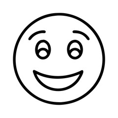 Fototapeta premium Download free outline smiling face emoji vector illustration graphic for your design needs now
