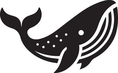 Whale silhouette vector illustration and animal silhouette set
