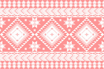 Rich coral tribal pattern with stunning diamond medallions and eight-pointed stars. Intricate geometric borders create authentic Southwestern textile inspiration for contemporary design.​​​​​​​​​​​​​​