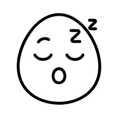 Sleeping face emoji vector illustration, tired face icon, sleepy face graphic design, slumber icon