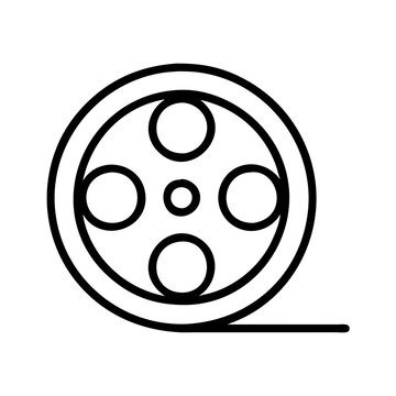 recommend clip art: Movie film reel icon vector illustration for cinema film production and film industry needs