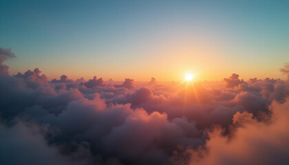 Fototapeta premium Colorful sunrise clouds sky