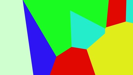 Vibrant polygon design with a mix of bright colors
