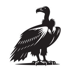 Fototapeta premium vulture silhouette vector illustration on white background