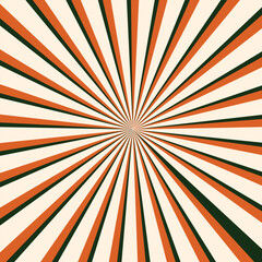 Fototapeta premium Abstract background with rays retro starburst. Funky ray elements, circle motifs, reminiscent of circus themes. Yellow and white twisted swirl. Spiral radial striped backdrop design.