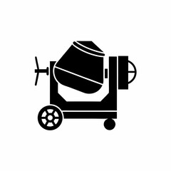 creative details Concrete Mixer Icon Vector Illustration
