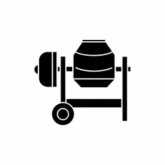 creative details Concrete Mixer Icon Vector Illustration