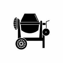 creative details Concrete Mixer Icon Vector Illustration