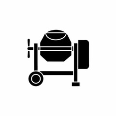 creative details Concrete Mixer Icon Vector Illustration