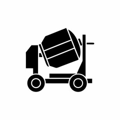 creative details Concrete Mixer Icon Vector Illustration