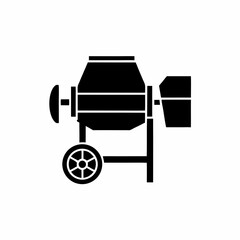creative details Concrete Mixer Icon Vector Illustration