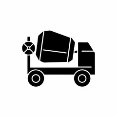 creative details Concrete Mixer Icon Vector Illustration