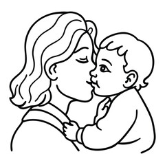 Mother and Child Sharing a Loving Moment with Tender Embrace