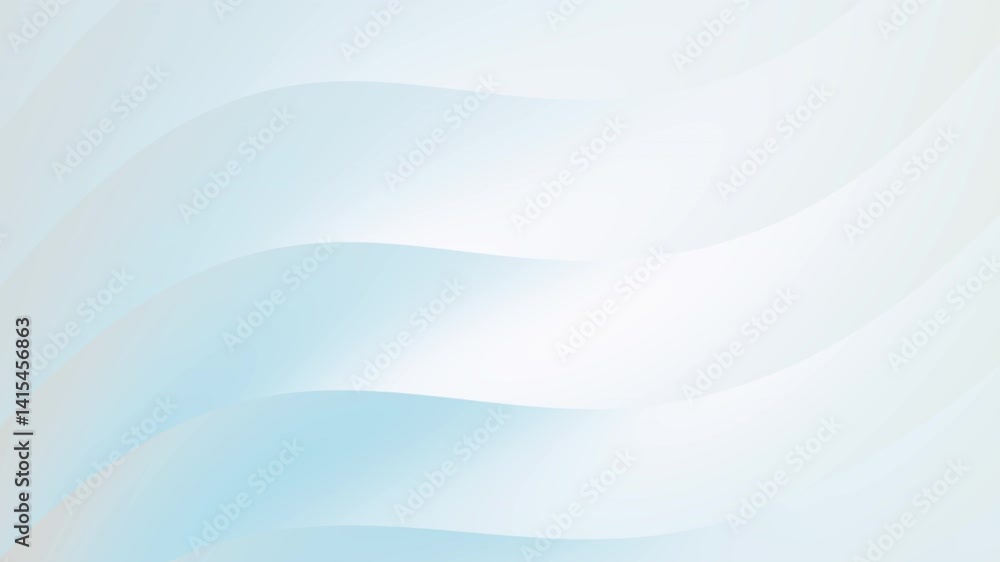 Poster soft blue white gradient background with smooth wavy shapes