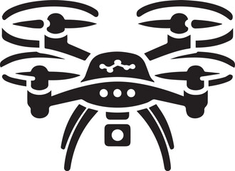 Drone silhouette icon illustration EPS File
