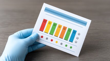 Dental hygiene assessment gloved hand dental office visual aid indoor close-up macro frame