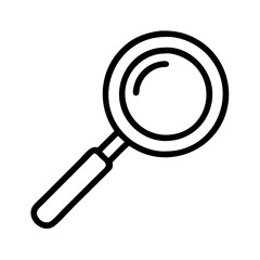 Magnifying glass search icon vector illustration find zoom tool symbol exploration research graphic