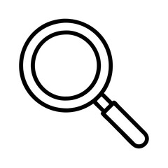 Magnifying glass icon vector illustration search find zoom tool lens exploration research symbol 90