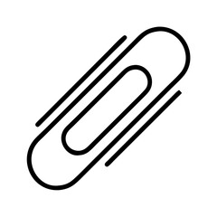 Obraz premium Paperclip vector icon illustration stationery office clip attachment binder document tool symbol 90