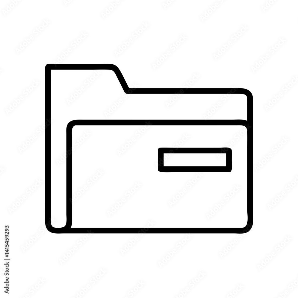 Poster download folder icon vector illustration file management data storage organization archive document 