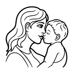 Mother and Child Sharing a Loving Moment with Tender Embrace