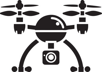Drone silhouette icon illustration EPS File
