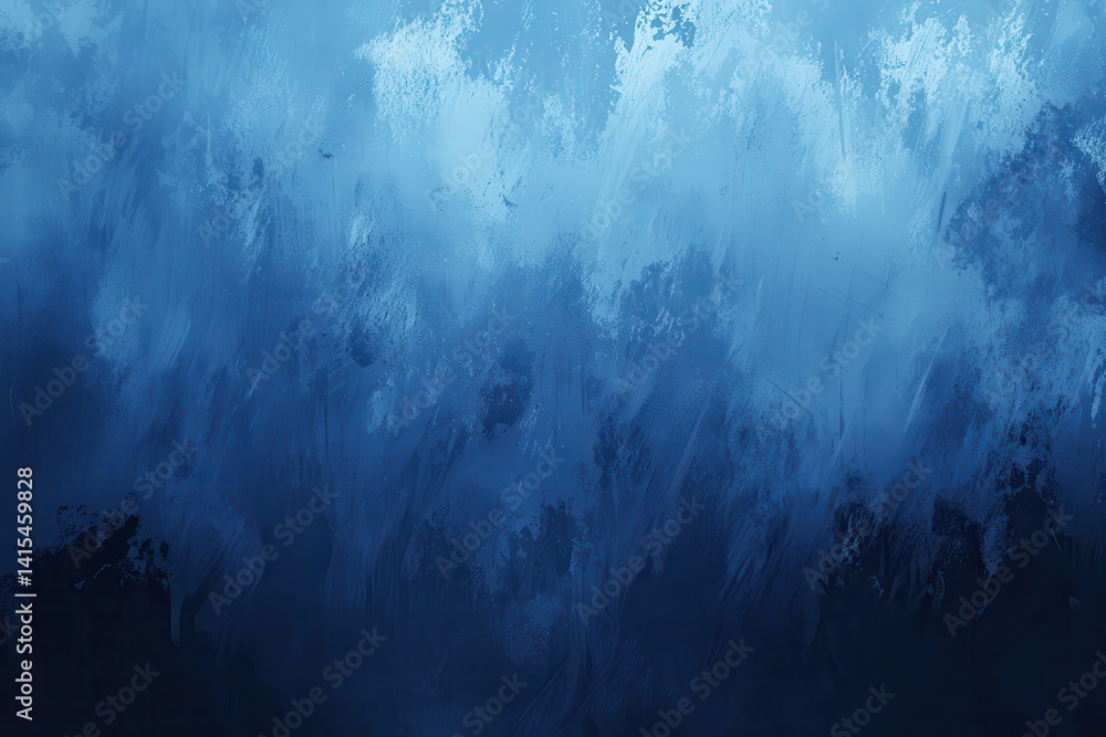 Wall mural abstract blue background with textured brush strokes and patterns
