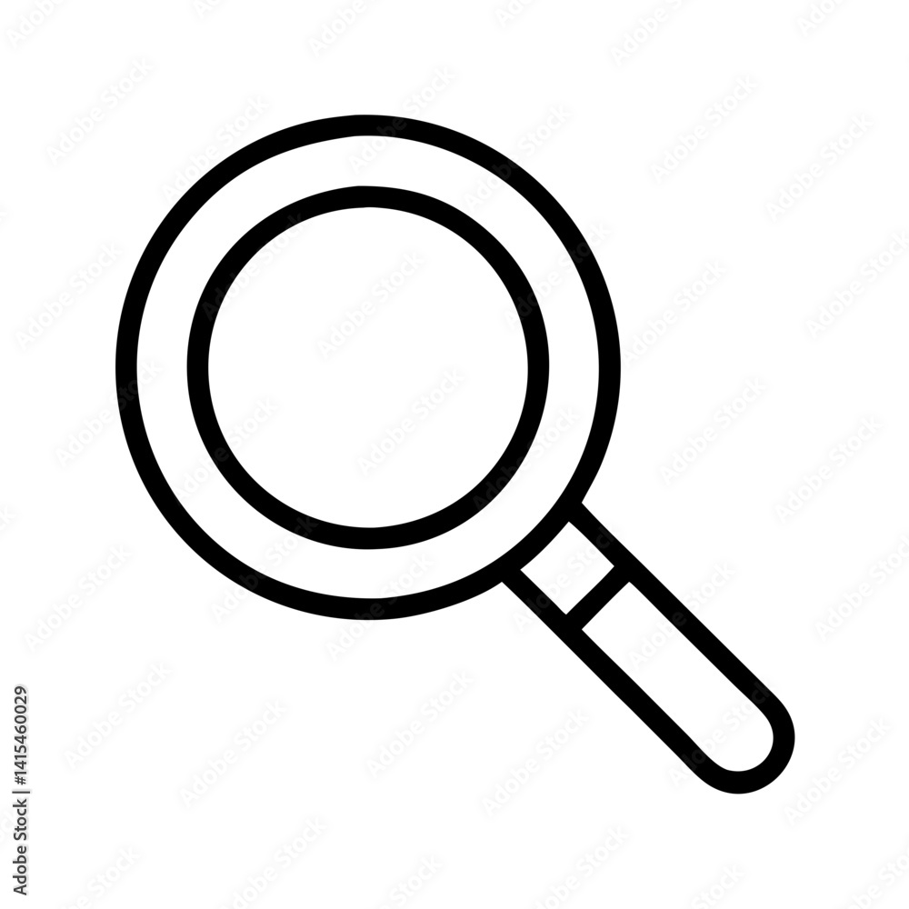 Poster magnifying glass icon search find zoom investigation exploration discovery analysis tool vector grap