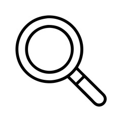 Magnifying glass icon search find zoom investigation exploration discovery analysis tool vector graphic