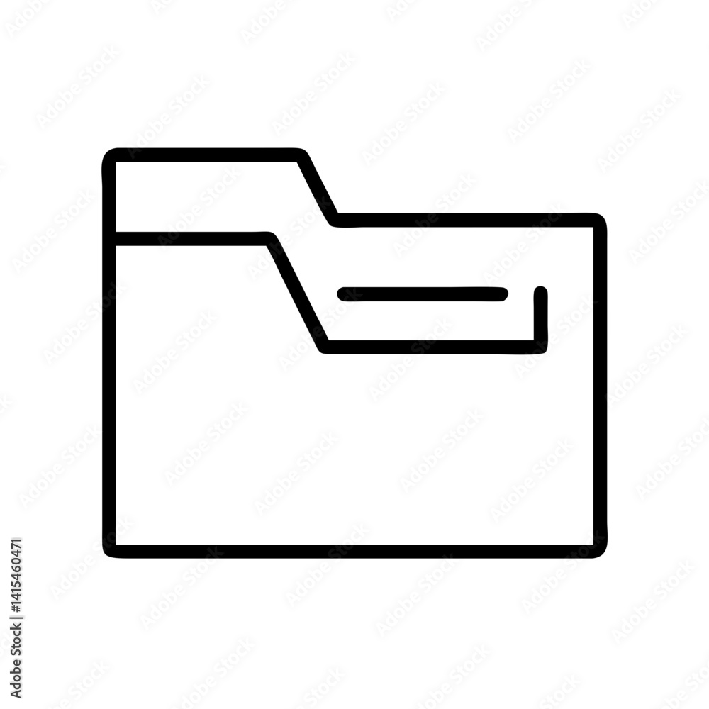 Poster folder icon file document directory storage organization data archive information outline vector 90