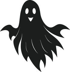 Ghost Shape Icon in Silhouette Format