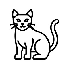 Cute cat vector illustration drawing adorable feline pet animal design graphic artwork line art icon