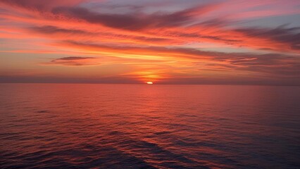 Fototapeta premium Beautiful sunset over the ocean