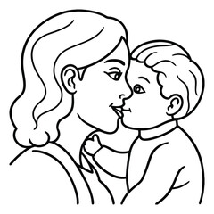 Mother and Child Sharing a Loving Moment with Tender Embrace