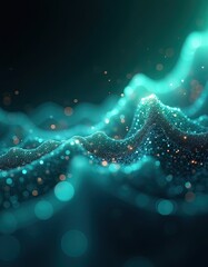 Captivating Glowing Waves of Abstract Light Energy