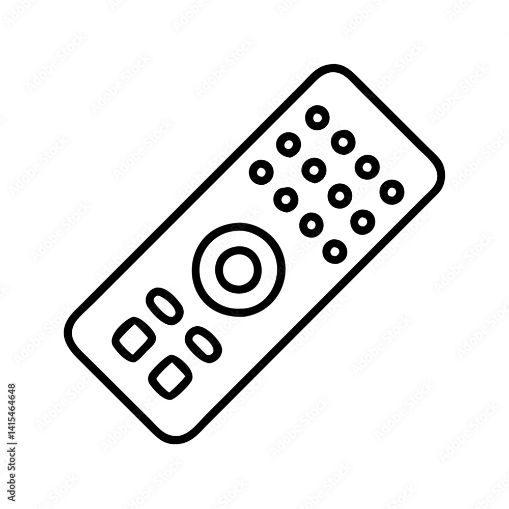 Poster remote control vector icon tv universal controller device channel selector electronic gadget applian