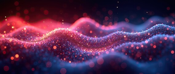 Captivating Glowing Waves of Abstract Light Energy