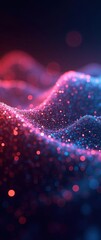 Mesmerizing luminous waves of abstract light energy illuminated with vibrant hues, reflecting light, energy and depth.