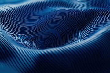 Detailed Blue Wave Pattern Textures with Enhanced Depth and Shadows